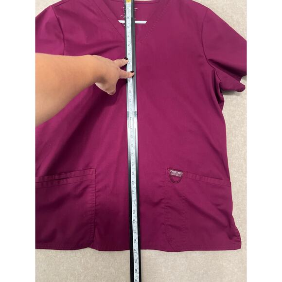 Lot of 3 Cherokee Revolution Workwear & Code Happy Womens V Neck Scrub Top Sz L - Picture 5 of 8